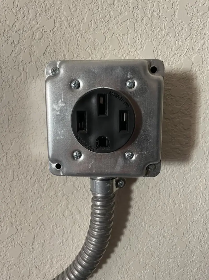 NEMA 14-50 outlet installed for Electrical Panel Upgrade in Ocean